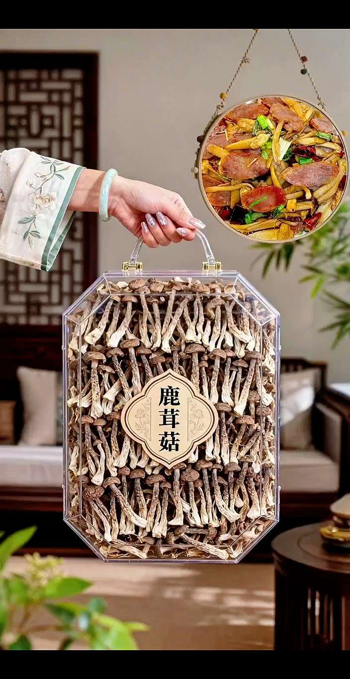 鹿茸菇干。鹿茸菇干,是大自然馈赠的珍藏美味!它经精心晾晒,锁住了鹿茸菇的鲜香与营养。泡发后,菇肉肥厚,纹理清晰,散发着淡淡的菌香。无论是与排骨同炖,让浓郁汤汁浸润菇身,鲜香交融;还是清炒,保留其脆嫩口感,原汁原味。每一口都是对味蕾的犒赏,是家庭餐桌上的常备佳肴,让你随时品尝山野间的醇厚风味。#鹿茸菇 #鹿茸菇干 #快来一起尝个鲜 @DOU+小助手 @上热门🔥🔥🔥