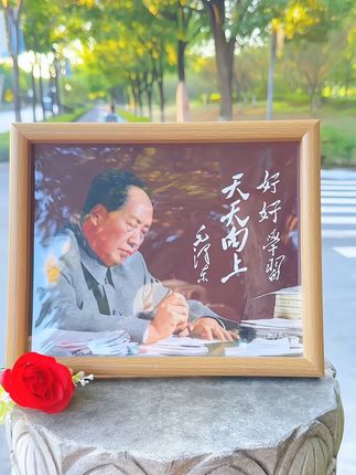 #伟人画像摆台#实木相框摆台 #红色收藏#致敬伟人