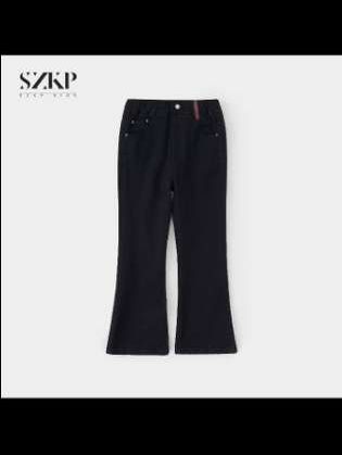 SZKP秋季新款女童装裤子中大童时尚百搭儿童微喇牛仔裤#女孩裤子 #微喇牛仔裤 #百搭时尚 #潮流穿搭 #洋气牛仔裤