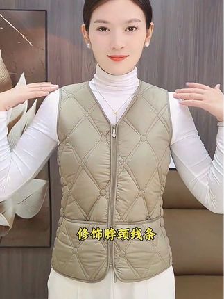 2025秋冬新款加绒棉马甲女爆款修身显瘦马夹内穿加厚贴身保暖背心