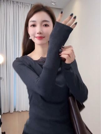 #内搭外穿都好看 #打底衫 #洋气小衫 #短款上衣 #好身材好气质