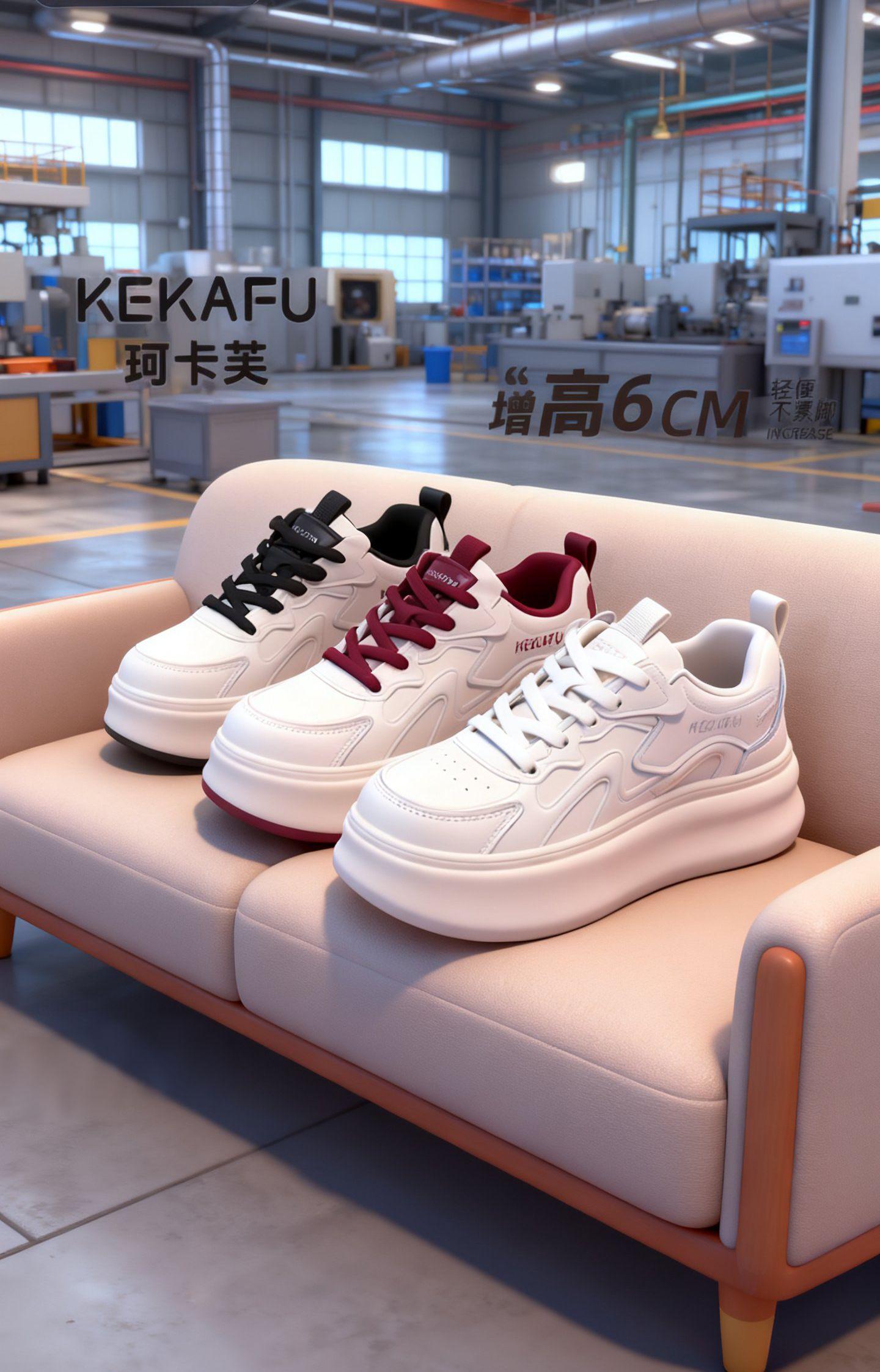 KEKAFU/珂卡芙【隐形增高6CM】百搭厚底2025小白鞋新款ins时尚休闲#好物#推荐#爆款#热卖#分享