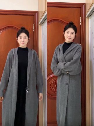 分享一身近期欢喜的毛衣搭配#黑色长裙 #内搭 #毛衣外套 #针织毛衣