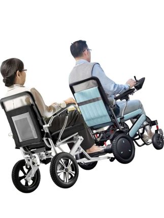 #老人代步车 630双人豪华电动轮椅车,全自动700瓦智能折叠遥控轻便续航老人电动轮椅代步车 #电动轮椅代步车