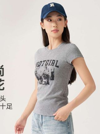 DK美式速干短袖显瘦女t恤女款2025新款爆款运动上衣透气跑步3285#穿出高级感 #短袖t恤 #内搭外穿都好看 #休闲减龄穿搭 #穿出自己的风格