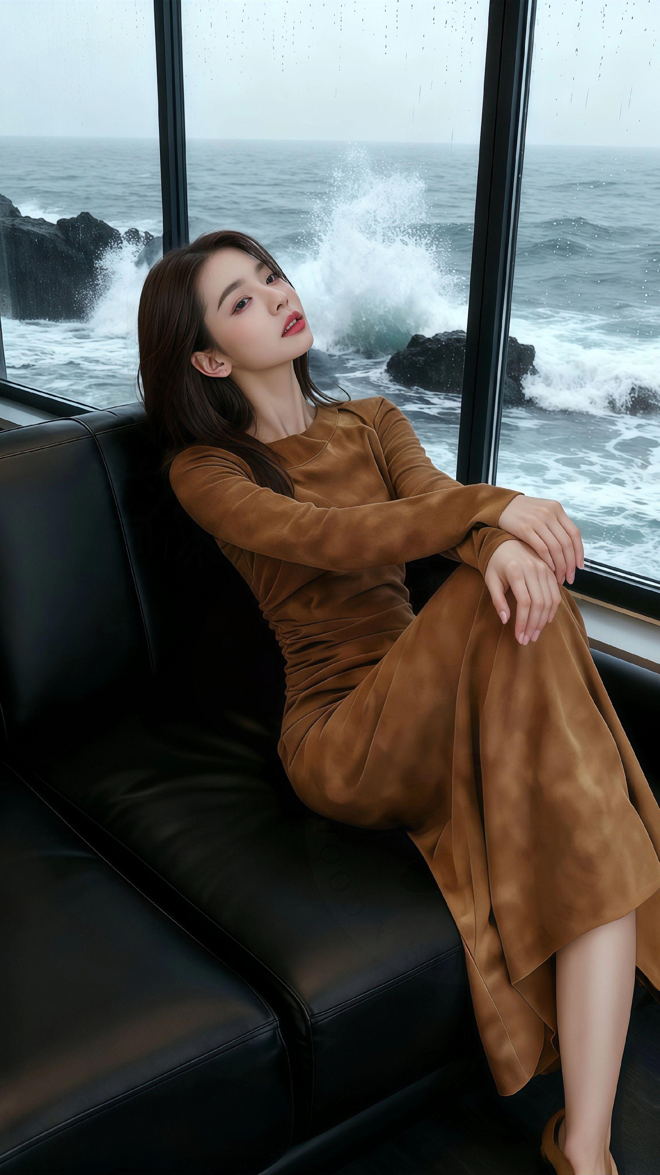 海风轻拂,高级感与名媛气质交织。新款秋季韩版连衣裙,收腰设计勾勒曼妙身姿,轻奢优雅如你。🌊👗 #高级感穿搭 #优雅气质#品质女装#名媛气质 #度假穿搭