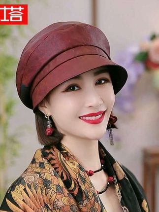 #帽子控看过来 #帽子一戴谁都不爱 【香云纱贝雷帽】布塔香云纱重磅真丝桑蚕丝防晒遮阳防紫外线帽0644#这个帽子好好看 #贝雷帽