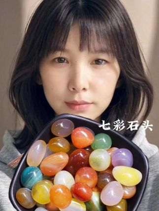 南京雨花石原石#天然鹅卵石鱼缸石头花盆彩色石子七彩石头五彩石yw