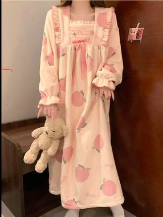 #睡衣家居服#宅家睡衣秀#法兰绒睡裙#面料柔软舒适#秋冬必备