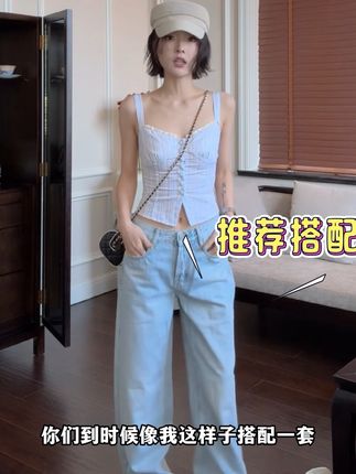 FORNI 团宠牛仔 萬年经典宽百搭水洗蓝阔腿直筒低腰牛仔裤 新款牛仔裤喜欢的老婆们赶紧入手!!! #夏季新款 #夏季穿搭 #牛仔裤#显瘦穿搭 #谁穿谁好看