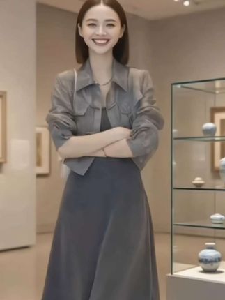 新中式外套搭配吊带连衣裙两件套装#不同岗位的夏季穿搭#夏日通勤休闲穿搭#被路人问爆的夏日度假ootd#一击即中的夏日穿搭#夏季游玩做自己的穿搭达人