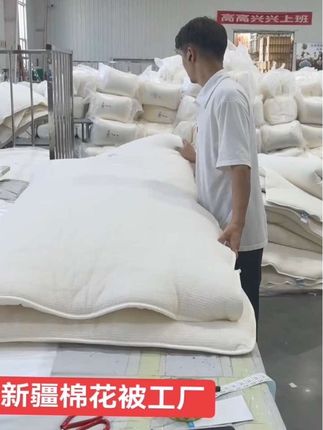 100%新疆棉花被学生宿舍专用被子被芯棉被纯棉加厚棉絮垫被床褥#棉花被#蓬松柔软#被子#冬被#保暖舒适@DOU+小助手