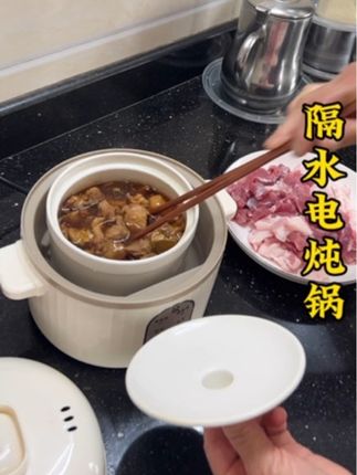 隔水电炖锅,厨房备一个炖汤炖肉炖甜品都特别好用。#厨房好物 #隔水炖锅#厨房好物