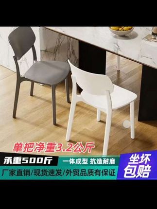 塑料餐椅 #好物推荐🔥 北欧塑料椅子加厚餐桌椅休闲餐椅现代简约餐厅家用商用靠背椅凳子#好产品一起分享