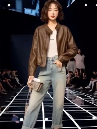 小皮衣外套女短款2025新款春秋酷飒气质洋气休闲复古PU皮夹克上衣#高级感穿搭#谁穿谁好看系列 #品质女装 #秋冬新款 #精致女装穿搭
