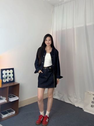 #小个子穿搭 #牛仔套装#ootd穿搭 #今天穿什么 #梨形身材穿搭