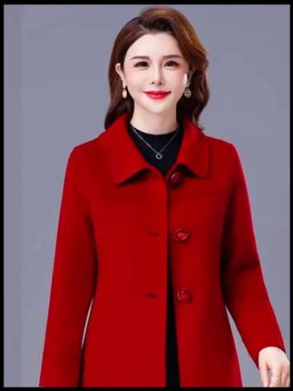 双面羊毛呢外套大衣#减龄时尚穿搭 #时髦穿搭秋冬 #女神范 #大衣 #时尚女装穿搭
