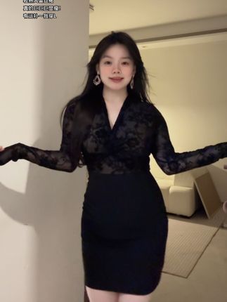 巨显瘦! #韵味穿搭 #女人味穿搭 #秋季连衣裙 #显瘦穿搭