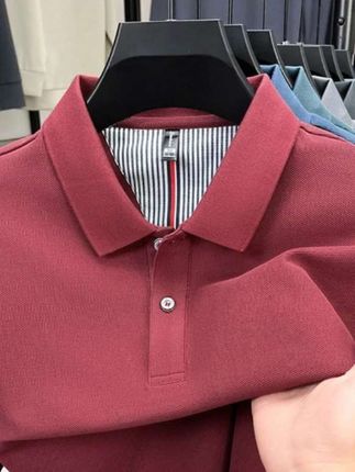 【下摆开叉】100%纯棉短袖POLO衫男士休闲商务翻领纯棉T恤干色polo
