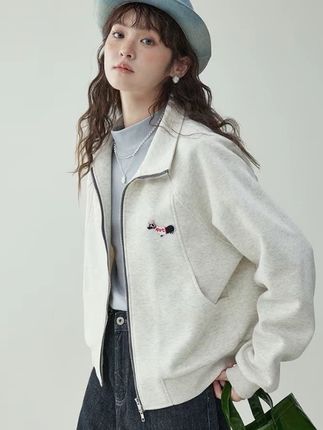刺绣外套女双拉链卫衣秋季新款立领开衫休闲百搭长袖上衣#休闲穿搭 #日常通勤穿搭 #潮流穿搭休闲风 #我的ootd穿搭 #卫衣搭配
