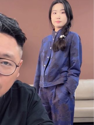 【嶙峋蓝调】外套 新中式国风女装1c1165963#国风上衣#莲遇曦#源头实力厂家 #高级感穿搭