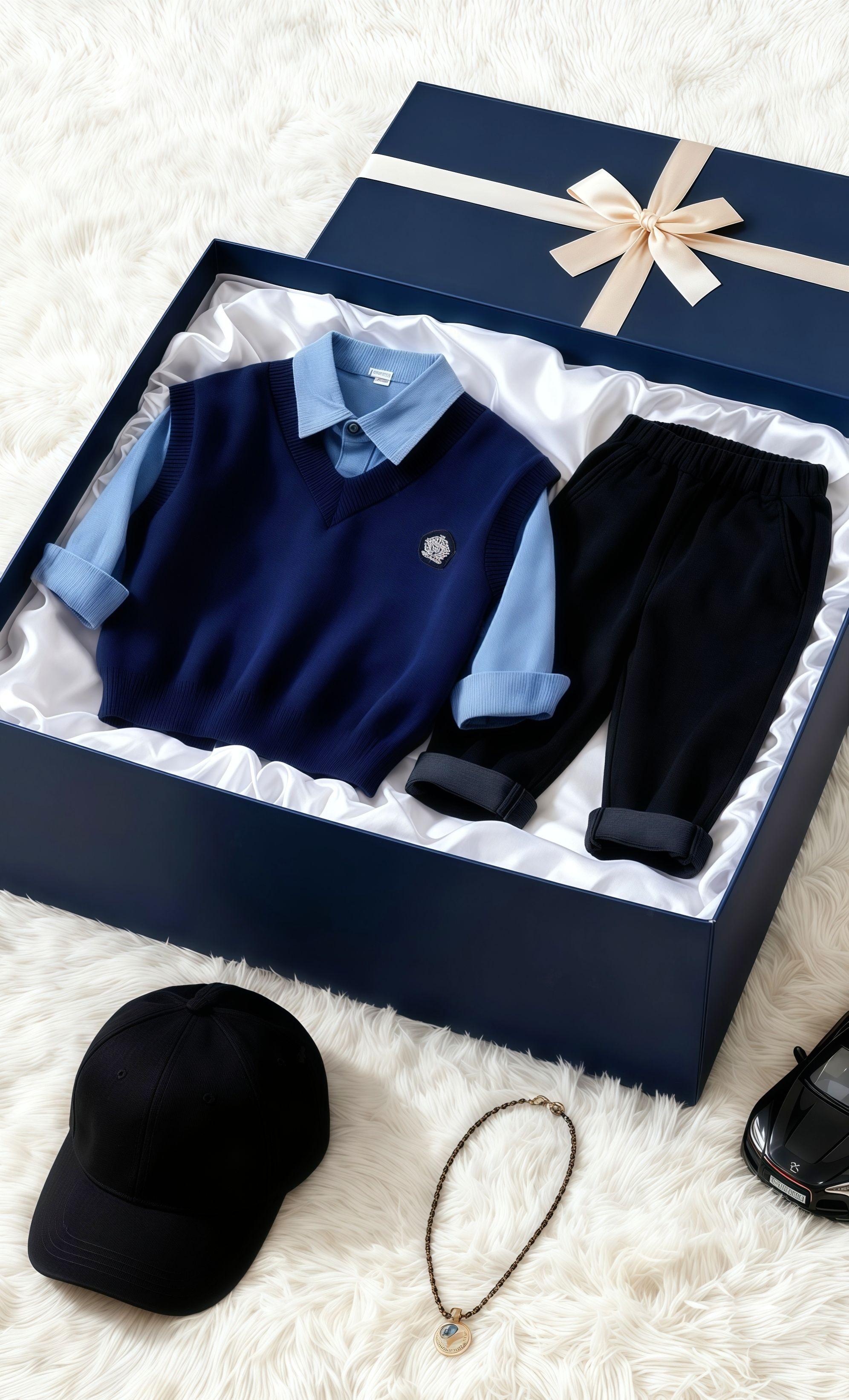 男童春秋套装2025新款儿童洋气学院风衣服秋季休闲马甲衬衫三件套#男童穿搭 #男童套装 #秋季穿搭 #高品质童装 #2025年新款 @抖加🔥上热门🔥dou+🔥热点宝 @DOU+上热门
