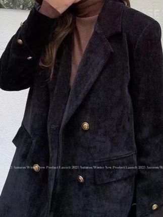 送腰带雪尼尔西装外套女2025秋季新款琥珀流光风气质韩版宽松女款#今日穿搭 #上衣穿搭 #气质范 #秋季穿搭 #气质穿搭
