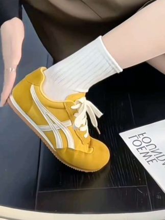 【琥珀流光】拉夏贝尔女款美式德训鞋秋季新款增高明星同款百搭板鞋#秋季百搭板鞋 #板鞋穿搭 #板鞋竞速