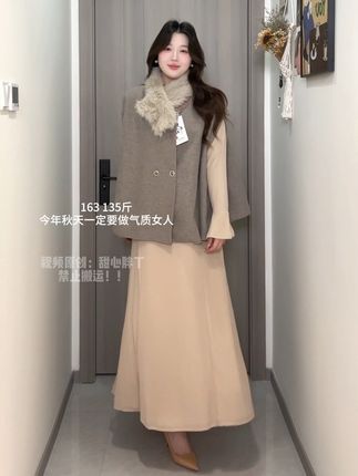 135斤 气质大女主 #温柔风穿搭 #韩式穿搭 #秋冬穿搭 #藏肉显瘦穿搭 #高级感穿搭