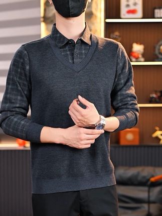 #毛衣男 #男士毛衣 #毛衣男装 #加绒毛衣男 #男士毛衣加绒