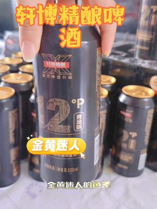 轩博精酿啤酒黄金版500ml*24德式白啤-S#美食 #强烈推荐 #啤酒 #有点上头 #轩博精酿