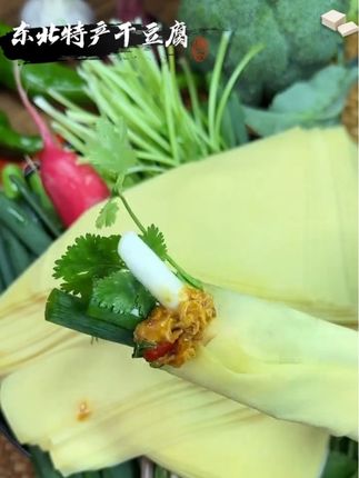 东北美食#干豆腐卷大葱 解腻下饭,东北人餐桌上的必备没事#干豆腐 #卤水干豆腐 #太好吃了