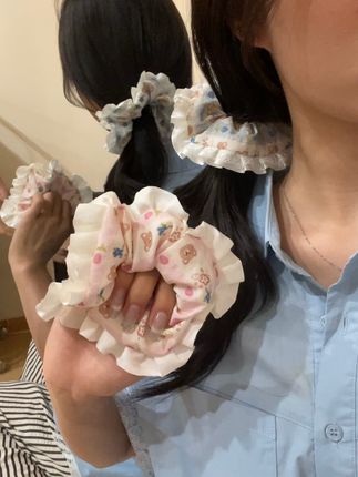 小花边大肠发圈#发圈头绳 #发饰头饰 #头饰发饰 #甜妹穿搭