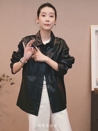 新款宽松高级翻领男女款夹克皮衣 #真皮皮衣 #夹克外套 #皮衣夹克 #皮衣 #皮衣外套