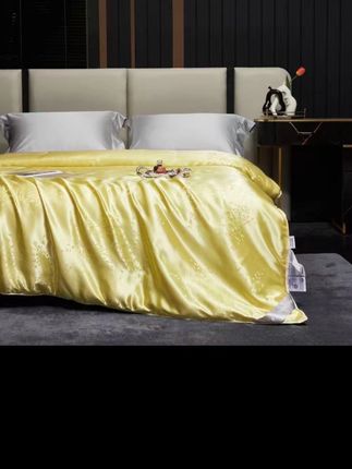 【30天免费试睡】轻奢高端贡缎提花黄金蚕丝被200*230c 贡缎提花金丝蚕被#好物推荐🔥
