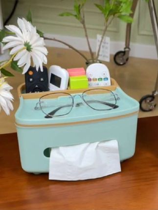 这款多功能纸巾盒 不仅可以放抽纸,还能放遥控器#多功能纸巾盒客厅高档 #多功能纸巾盒收纳盒