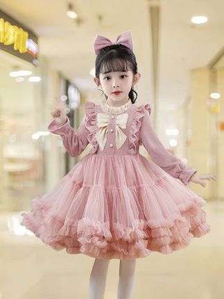 女童连衣裙冬装新款秋冬加绒宝宝裙子冬季小女孩洋气公主裙加绒#公主裙 #儿童公主裙 #生女儿就要这样穿 #高品质童装 #生女儿就是用来打扮的 @巨量千川
