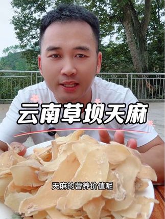 正宗云南草坝天麻#产地直发品质保证 #精选大个天麻切片 #泡茶煮水煲汤都合适