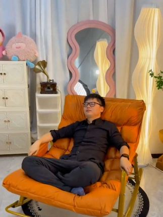 #懒人沙发 #摇椅 猫抓皮网红摇摇椅双人可折叠家用卧室客厅儿童成人沙发懒人椅#休闲椅 #多功能沙发床 #小户型沙发