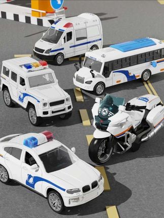 儿童城市警车救援车玩具套装回力惯性滑行飞机3-6岁仿真益智男孩#玩具车 #儿童玩具 #汽车模型 #玩具