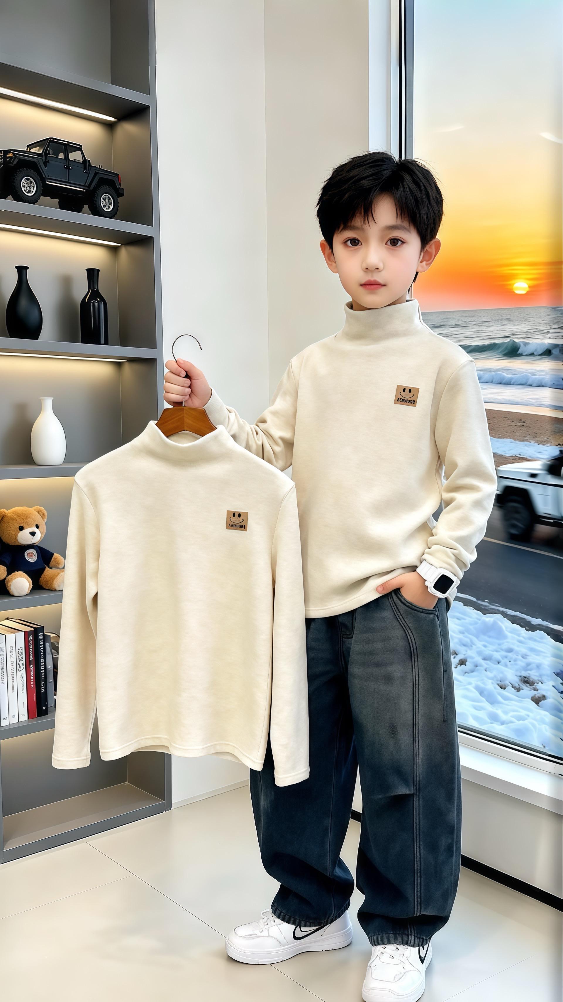 木木屋儿童德绒半高领打底衫秋冬装男女童T恤中大童保暖内搭上衣#潮童穿搭 #男童穿搭 #骗你生儿子 #儿童穿搭 #潮童必备 @抖加🔥上热门🔥dou+🔥热点宝 @抖音小助手 @抖加上热门 @抖音Dou+上热门 @DOU+上热门