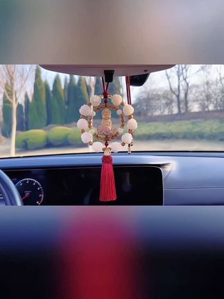 含辰砂工艺品莲花汽车挂件,高档次男 女挂饰车内饰品