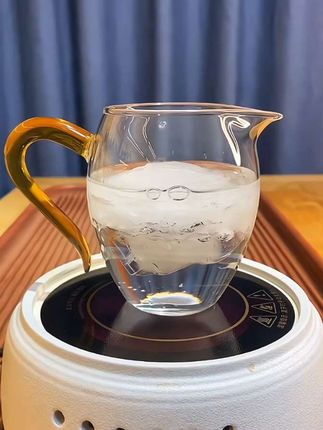 企鹅公道杯功夫茶具配件茶海分茶器茶漏加厚玻璃耐热透明泡茶过滤#公道杯#玻璃杯#泡茶杯#茶具#茶器
