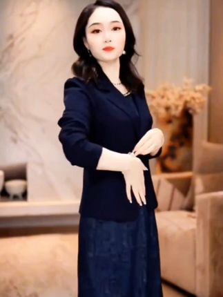 #色织精纺#时尚气质套装裙#秋季新款中长款两件套#连衣裙子