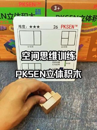 空间思维训练,榉木材质手感好,温润光滑,越盘越亮!#空间思维 #益智玩具 #亲子玩具 #桌游 #PKSEN
