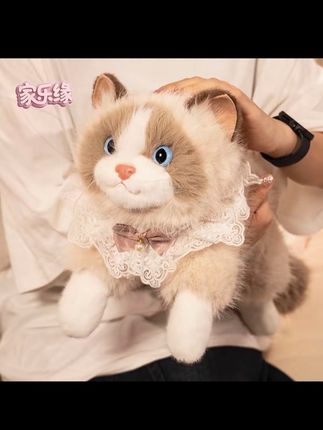 仿真会叫猫咪公仔小猫玩偶毛绒玩具布娃娃生日礼物女生七夕情人节#撸猫有一套 #蓝标实在人代表大会 #毛茸茸 #玩偶 #小猫咪被夸可爱