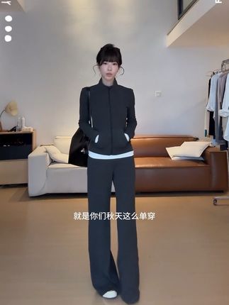 #说好的随便穿穿呢 #秋冬新款 #休闲运动套装 #慵懒风穿搭