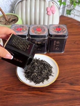 张一元小黑罐茉莉花茶 #茶叶 #张一元茉莉花茶 #世博小黑罐 #口粮茶 #召唤茶友