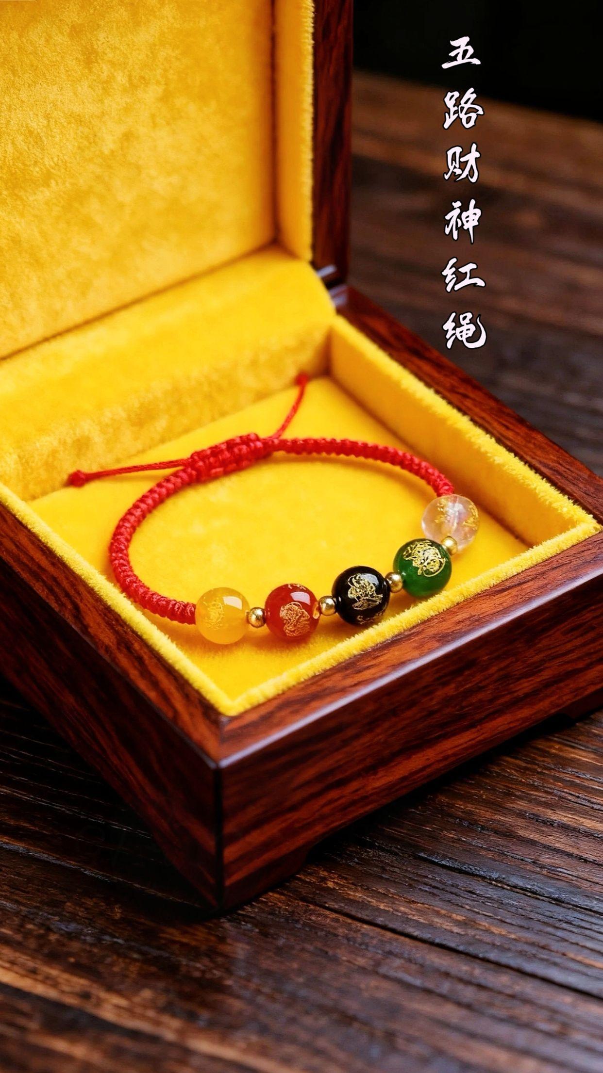 五路财神红绳。#五路财神红绳 #五路财神 #五路财神进家门 #红绳手链 #编织红绳