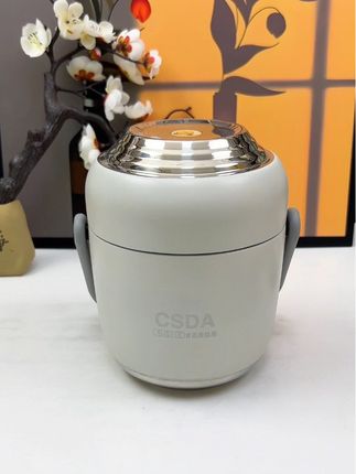 316不锈钢保温饭盒来了,保温保鲜12小时,盖子能当做饭碗,不撒汤不漏水送餐具保温袋#保温桶 #带饭上班 #保温饭盒